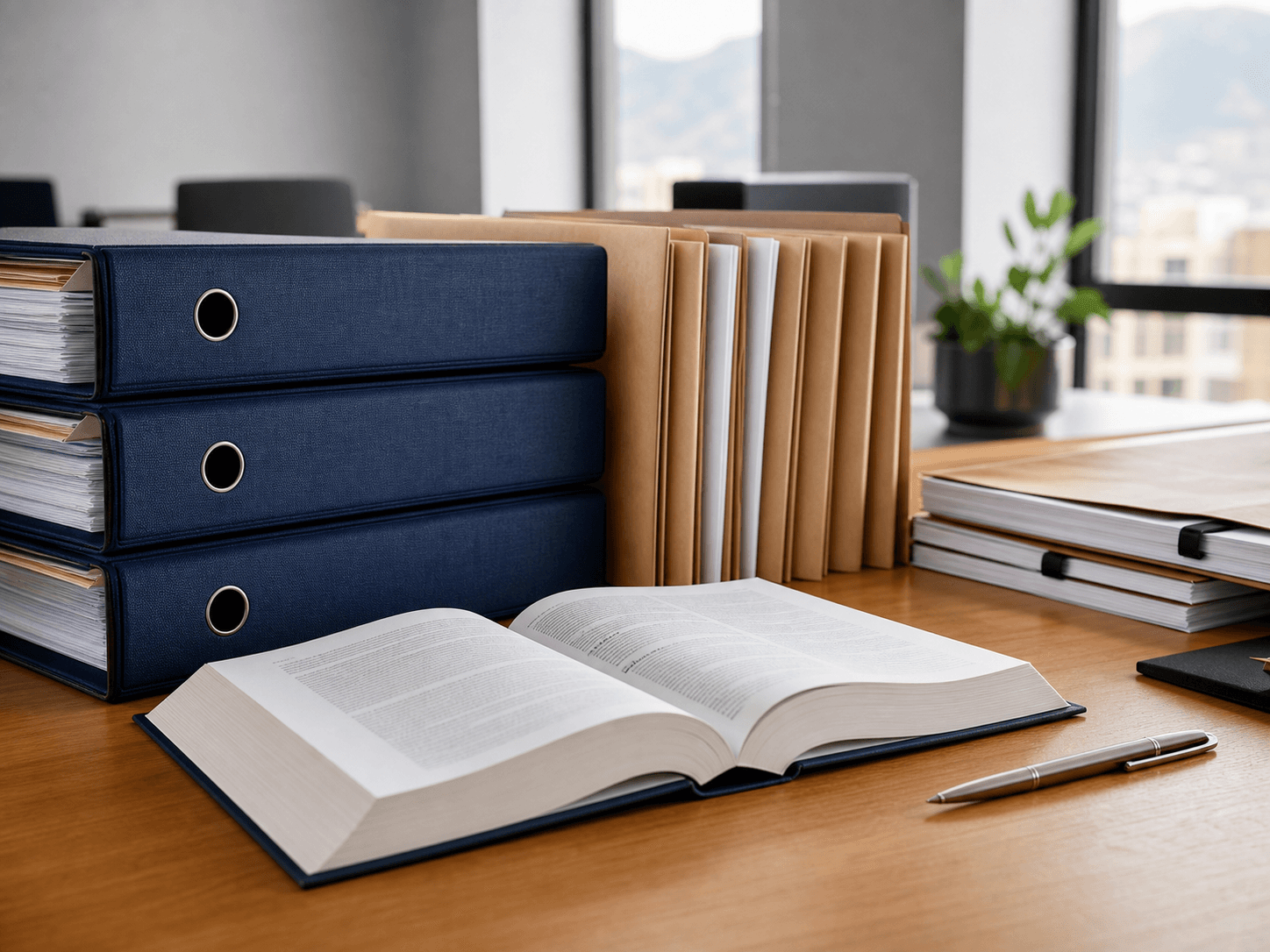 Regulatory binders, document folders and an open legislation reference book